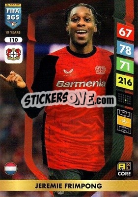 Sticker Jeremie Frimpong - FIFA 365: 2024-2025. Adrenalyn XL
 n. 110 - Panini