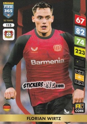 Sticker Florian Wirtz - FIFA 365: 2024-2025. Adrenalyn XL
 n. 113 - Panini