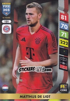 Sticker Matthijs de Ligt - FIFA 365: 2024-2025. Adrenalyn XL
 n. 121 - Panini