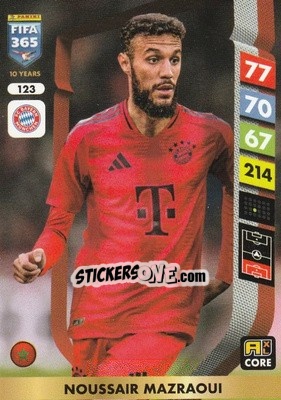 Sticker Noussair Mazraoui - FIFA 365: 2024-2025. Adrenalyn XL
 n. 123 - Panini
