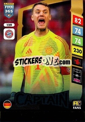 Sticker Manuel Neuer - FIFA 365: 2024-2025. Adrenalyn XL
 n. 129 - Panini