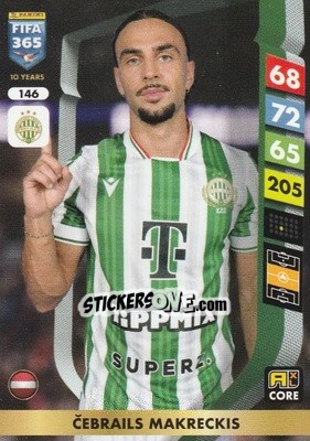 Sticker Cébrails Makreckis - FIFA 365: 2024-2025. Adrenalyn XL
 n. 146 - Panini