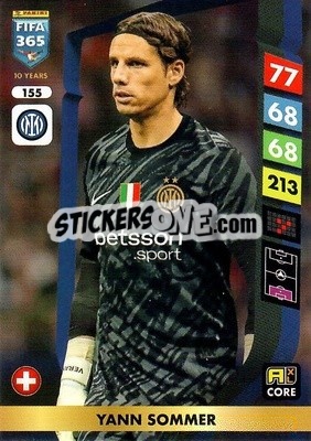 Sticker Yann Sommer - FIFA 365: 2024-2025. Adrenalyn XL
 n. 155 - Panini
