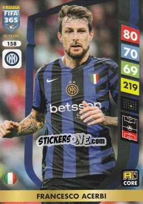 Sticker Francesco Acerbi - FIFA 365: 2024-2025. Adrenalyn XL
 n. 158 - Panini