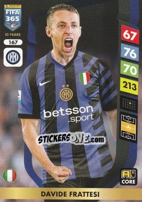 Sticker Davide Frattesi - FIFA 365: 2024-2025. Adrenalyn XL
 n. 167 - Panini