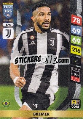 Sticker Bremer - FIFA 365: 2024-2025. Adrenalyn XL
 n. 174 - Panini
