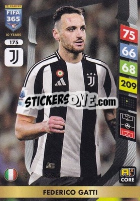 Sticker Federico Gatti - FIFA 365: 2024-2025. Adrenalyn XL
 n. 175 - Panini