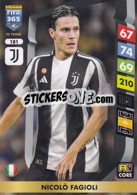 Sticker Nicolò Fagioli - FIFA 365: 2024-2025. Adrenalyn XL
 n. 181 - Panini