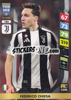 Sticker Federico Chiesa - FIFA 365: 2024-2025. Adrenalyn XL
 n. 186 - Panini
