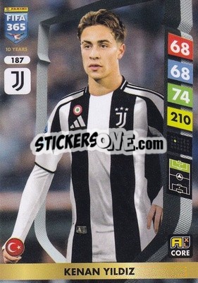 Sticker Kenan Yıldız - FIFA 365: 2024-2025. Adrenalyn XL
 n. 187 - Panini