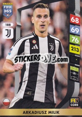 Sticker Arkadiusz Milik - FIFA 365: 2024-2025. Adrenalyn XL
 n. 188 - Panini