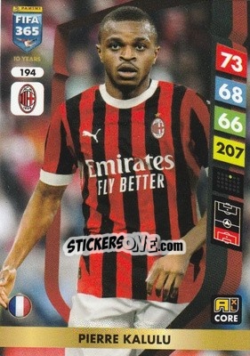 Sticker Pierre Kalulu - FIFA 365: 2024-2025. Adrenalyn XL
 n. 194 - Panini