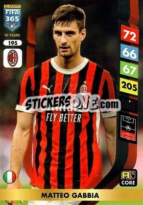 Sticker Matteo Gabbia - FIFA 365: 2024-2025. Adrenalyn XL
 n. 195 - Panini
