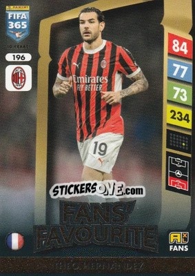 Sticker Théo Hernandez - FIFA 365: 2024-2025. Adrenalyn XL
 n. 196 - Panini