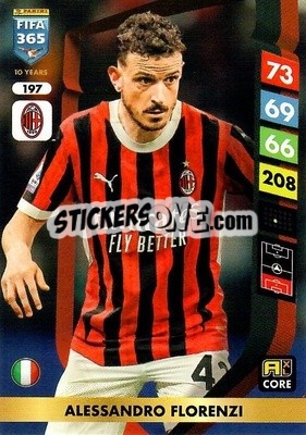 Sticker Alessandro Florenzi - FIFA 365: 2024-2025. Adrenalyn XL
 n. 197 - Panini