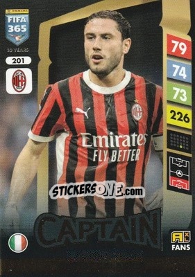 Sticker Davide Calabria - FIFA 365: 2024-2025. Adrenalyn XL
 n. 201 - Panini