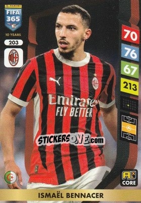 Sticker Ismaël Bennacer - FIFA 365: 2024-2025. Adrenalyn XL
 n. 203 - Panini