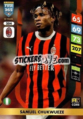 Sticker Samuel Chukwueze - FIFA 365: 2024-2025. Adrenalyn XL
 n. 204 - Panini
