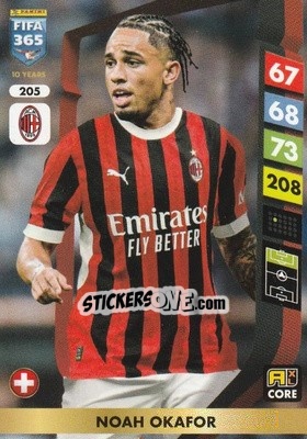 Sticker Noah Okafor - FIFA 365: 2024-2025. Adrenalyn XL
 n. 205 - Panini