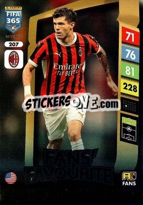 Sticker Christian Pulisic - FIFA 365: 2024-2025. Adrenalyn XL
 n. 207 - Panini