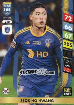 Cromo Hwang Seok-ho - FIFA 365: 2024-2025. Adrenalyn XL
 n. 210 - Panini