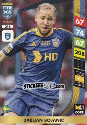 Figurina Darijan Bojanić - FIFA 365: 2024-2025. Adrenalyn XL
 n. 216 - Panini