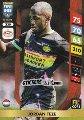 Sticker Jordan Teze - FIFA 365: 2024-2025. Adrenalyn XL
 n. 230 - Panini
