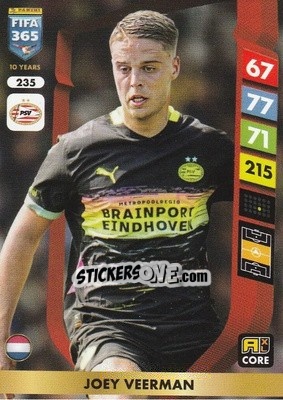 Sticker Joey Veerman - FIFA 365: 2024-2025. Adrenalyn XL
 n. 235 - Panini