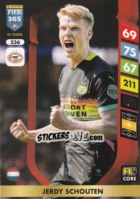 Sticker Jerdy Schouten - FIFA 365: 2024-2025. Adrenalyn XL
 n. 236 - Panini