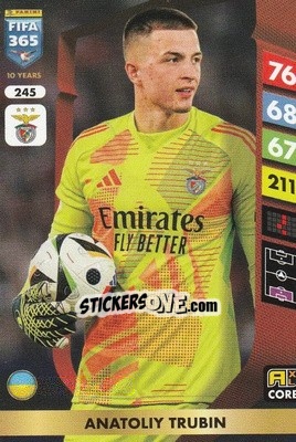 Sticker Anatoliy Trubin - FIFA 365: 2024-2025. Adrenalyn XL
 n. 245 - Panini