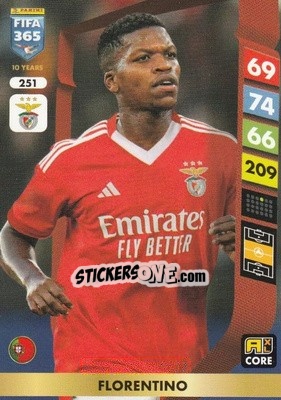 Sticker Florentino Luís - FIFA 365: 2024-2025. Adrenalyn XL
 n. 251 - Panini