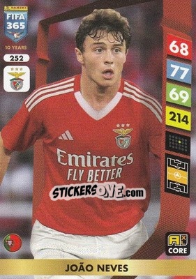 Sticker João Neves - FIFA 365: 2024-2025. Adrenalyn XL
 n. 252 - Panini