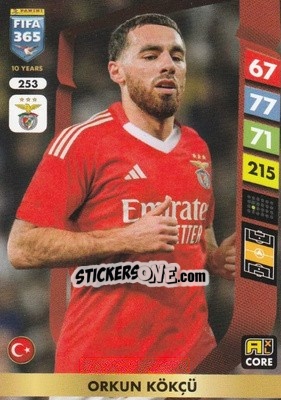 Sticker Orkun Kökçü - FIFA 365: 2024-2025. Adrenalyn XL
 n. 253 - Panini