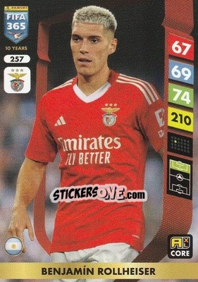 Sticker Benjamín Rollheiser - FIFA 365: 2024-2025. Adrenalyn XL
 n. 257 - Panini