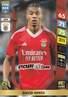 Sticker David Neres - FIFA 365: 2024-2025. Adrenalyn XL
 n. 259 - Panini