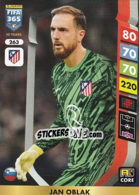 Sticker Jan Oblak - FIFA 365: 2024-2025. Adrenalyn XL
 n. 263 - Panini