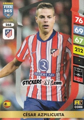 Sticker César Azpilicueta - FIFA 365: 2024-2025. Adrenalyn XL
 n. 266 - Panini