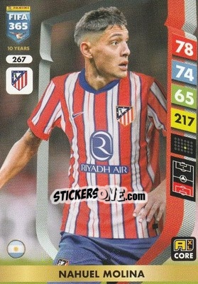 Sticker Nahuel Molina - FIFA 365: 2024-2025. Adrenalyn XL
 n. 267 - Panini