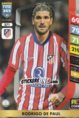 Sticker Rodrigo De Paul - FIFA 365: 2024-2025. Adrenalyn XL
 n. 271 - Panini