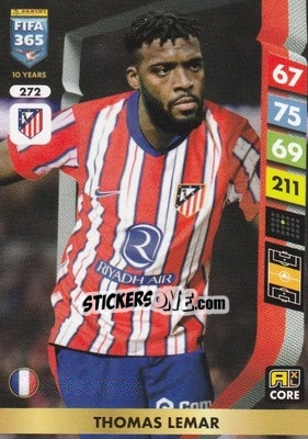 Sticker Thomas Lemar - FIFA 365: 2024-2025. Adrenalyn XL
 n. 272 - Panini