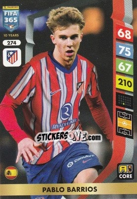 Sticker Pablo Barrios - FIFA 365: 2024-2025. Adrenalyn XL
 n. 274 - Panini