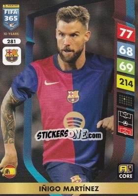Sticker Iñigo Martínez - FIFA 365: 2024-2025. Adrenalyn XL
 n. 281 - Panini