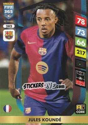 Sticker Jules Koundé - FIFA 365: 2024-2025. Adrenalyn XL
 n. 282 - Panini