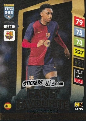 Sticker Alejandro Balde - FIFA 365: 2024-2025. Adrenalyn XL
 n. 286 - Panini