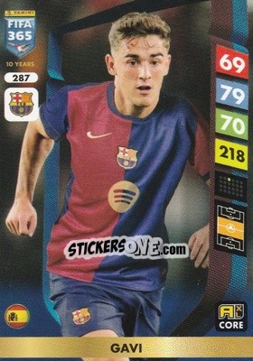 Sticker Gavi - FIFA 365: 2024-2025. Adrenalyn XL
 n. 287 - Panini