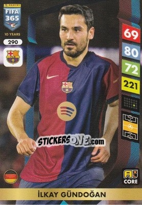 Sticker İlkay Gündoğan - FIFA 365: 2024-2025. Adrenalyn XL
 n. 290 - Panini