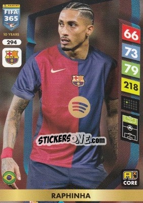 Sticker Raphinha - FIFA 365: 2024-2025. Adrenalyn XL
 n. 294 - Panini