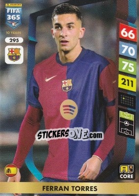 Sticker Ferran Torres - FIFA 365: 2024-2025. Adrenalyn XL
 n. 295 - Panini