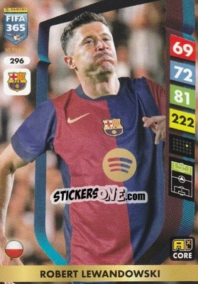 Sticker Robert Lewandowski - FIFA 365: 2024-2025. Adrenalyn XL
 n. 296 - Panini