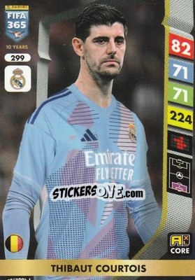 Sticker Thibaut Courtois - FIFA 365: 2024-2025. Adrenalyn XL
 n. 299 - Panini